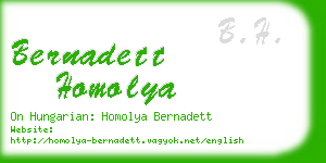 bernadett homolya business card